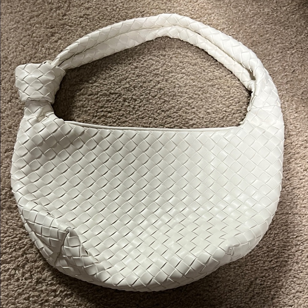 a new day White Woven Hobo Bag